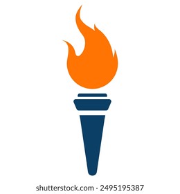 Torch icon isolated on white background