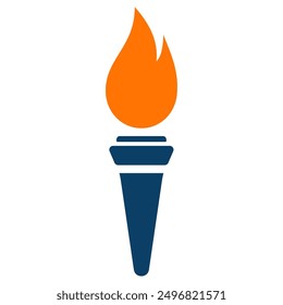 Torch icon isolated on white background