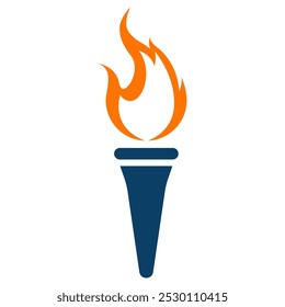 Torch icon isolated on white background