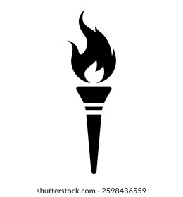 Torch icon isolated on white background