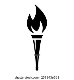 Torch icon isolated on white background