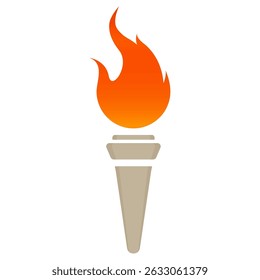 Torch icon isolated on white background