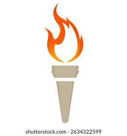 Torch icon isolated on white background