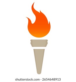 Torch icon isolated on white background