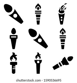 torch icon isolated sign symbol vector illustration - Collection of high quality black style vector icons
