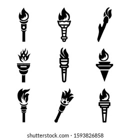 torch icon isolated sign symbol vector illustration - Collection of high quality black style vector icons
