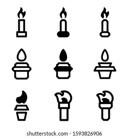 torch icon isolated sign symbol vector illustration - Collection of high quality black style vector icons

