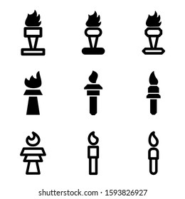 torch icon isolated sign symbol vector illustration - Collection of high quality black style vector icons
