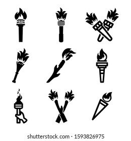torch icon isolated sign symbol vector illustration - Collection of high quality black style vector icons
