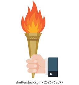 Torch icon isolated vector illustration on white background