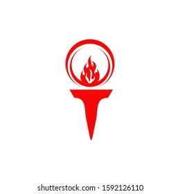 Torch icon logo design inspiraiton vector template