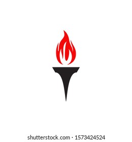 Torch icon logo design inspiration vector illustration template