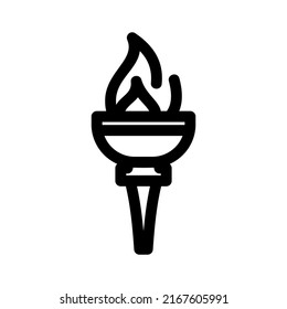 torch icon or logo isolated sign symbol vector illustration - high quality black style vector icons
