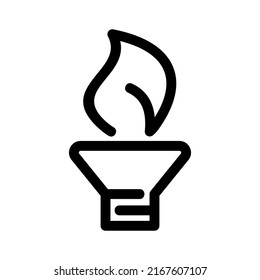 torch icon or logo isolated sign symbol vector illustration - high quality black style vector icons

