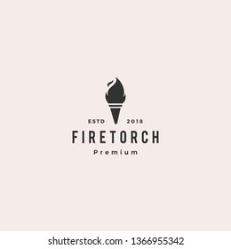 torch icon logo vector illustration