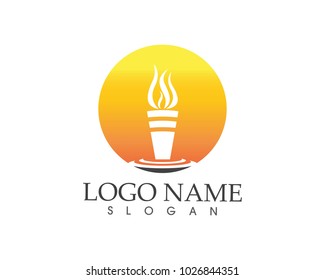 Torch icon sign logo