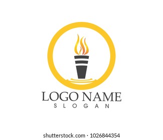 Torch icon sign logo