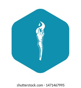 Torch icon. Simple illustration of torch vector icon for web