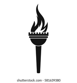 Torch icon. Simple illustration of torch vector icon for web