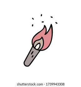 Torch icon. Simple outline colored vector of adventure icons for ui and ux, website or mobile application