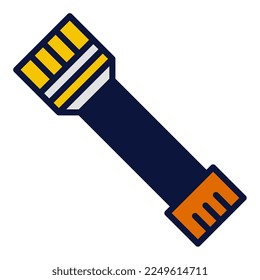 Torch icon, suitable for a wide range of digital creative projects. 