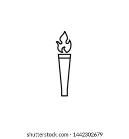 torch icon, symbol, illustration simpel design