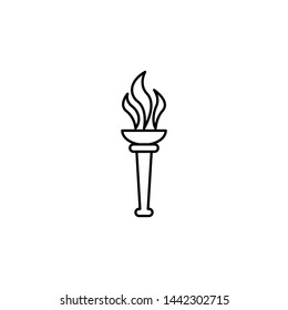 torch icon, symbol, illustration simpel design