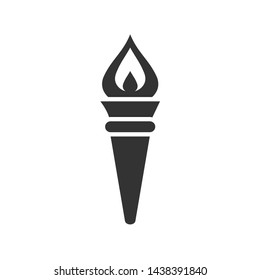 Torch Icon - Symbol, Vector Illustration & Logo Template. Presented in Glyph Style for Design & Websites, Presentation or Mobile Apps.