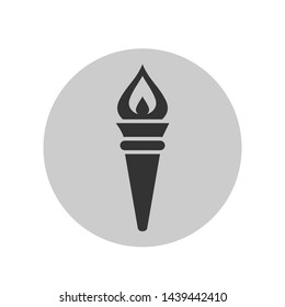 Torch Icon - Symbol, Vector Illustration & Logo Template. Presented in Glyph Style for Design & Websites, Presentation or Mobile Apps.