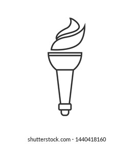 
Torch Icon - Symbol, Vector Illustration & Logo Template. Presented in Line Art Style for Design & Websites, Presentation or Mobile Apps.