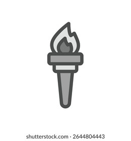 Torch Icon Symbolizing Enlightenment Spread of Wisdom Knowledge and Intellectual Growth