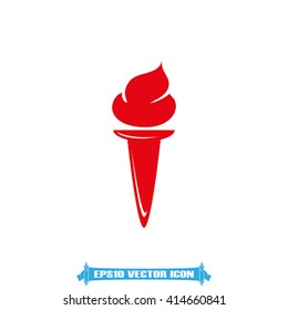Torch icon vector.