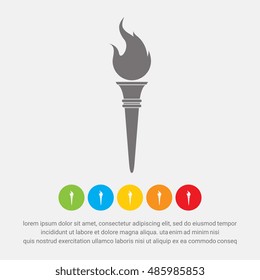 Torch icon - Vector