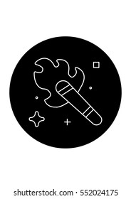 Torch icon, Vector