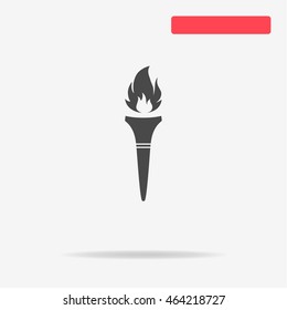 Torch icon. Vector concept illustration for design.