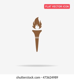 Torch icon. Vector concept illustration for design.