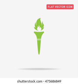 Torch icon. Vector concept illustration for design.