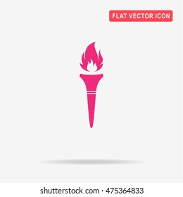 Torch icon. Vector concept illustration for design.