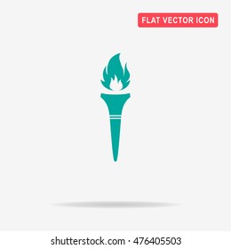Torch icon. Vector concept illustration for design.
