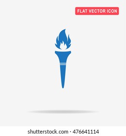 Torch icon. Vector concept illustration for design.
