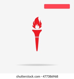 Torch icon. Vector concept illustration for design.