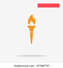 Torch icon. Vector concept illustration for design.