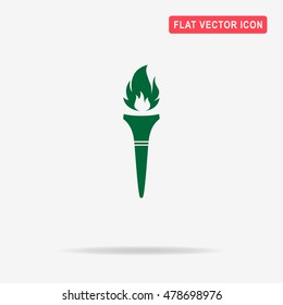 Torch icon. Vector concept illustration for design.