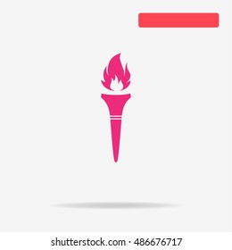 Torch icon. Vector concept illustration for design.