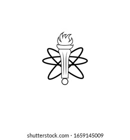 Torch Icon Vector Design Concept 