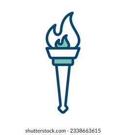 torch icon vector design template in white background