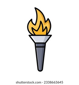 torch icon vector design template in white background