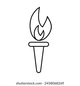 Torch icon. vector flat fireTorch icon illustration on white background..eps