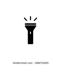 Torch icon vector flat illustration.Line flashlight icon illustration isolated vector sign symbol