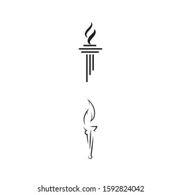 Torch icon Vector Illustration design Logo template